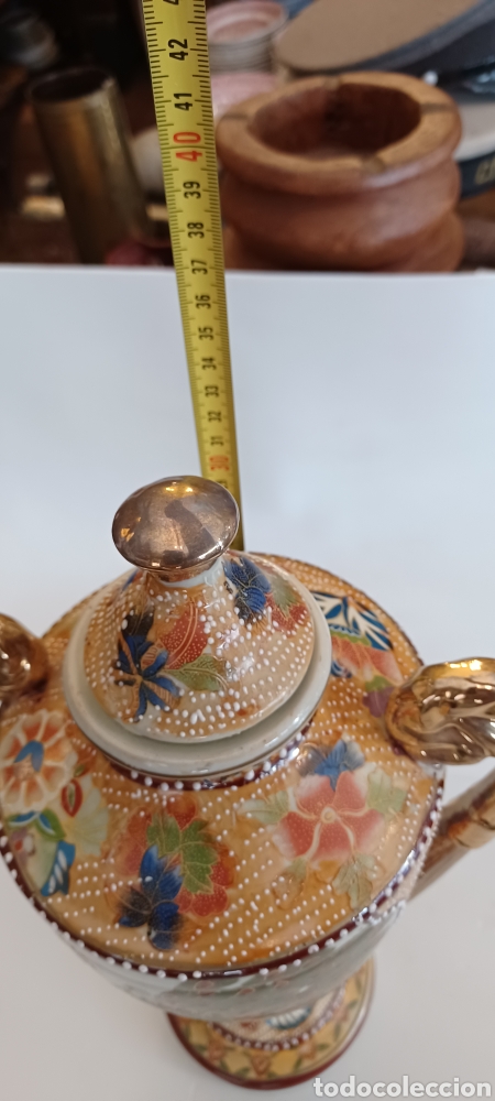 Vintage: Tibor japon&eacute;s en gres esmaltado. - Foto 11