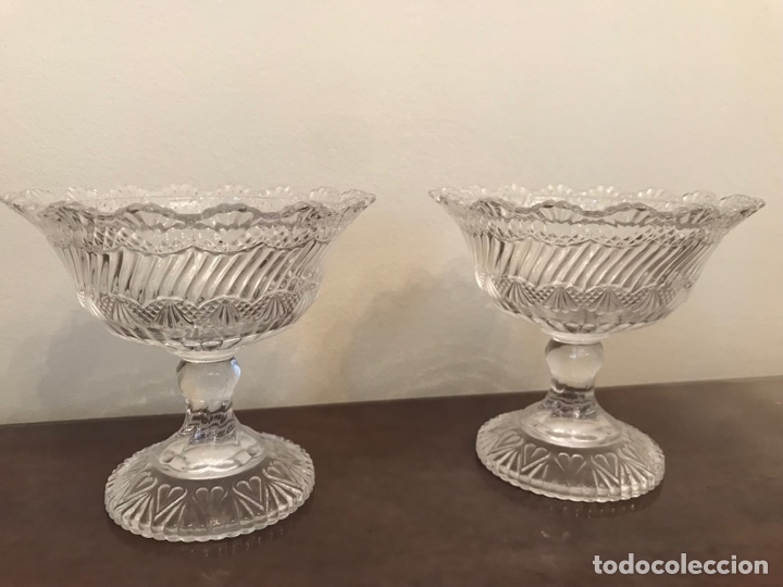 Vintage: 2 copas de postre antiguas 12x12.5cm - Foto 1