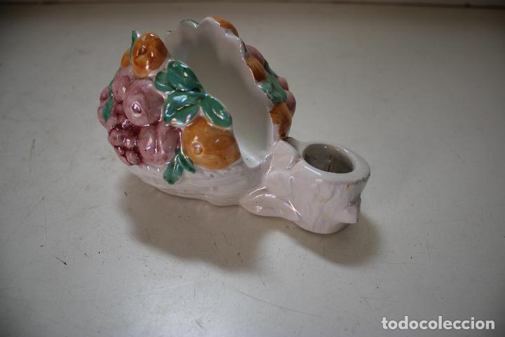 Vintage: palillero servilletero de ceramica