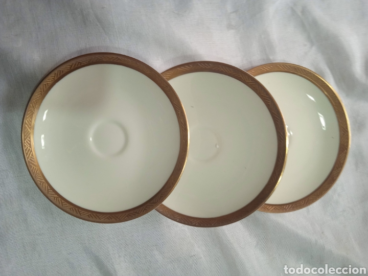 Vintage: Platos filo oro24k.