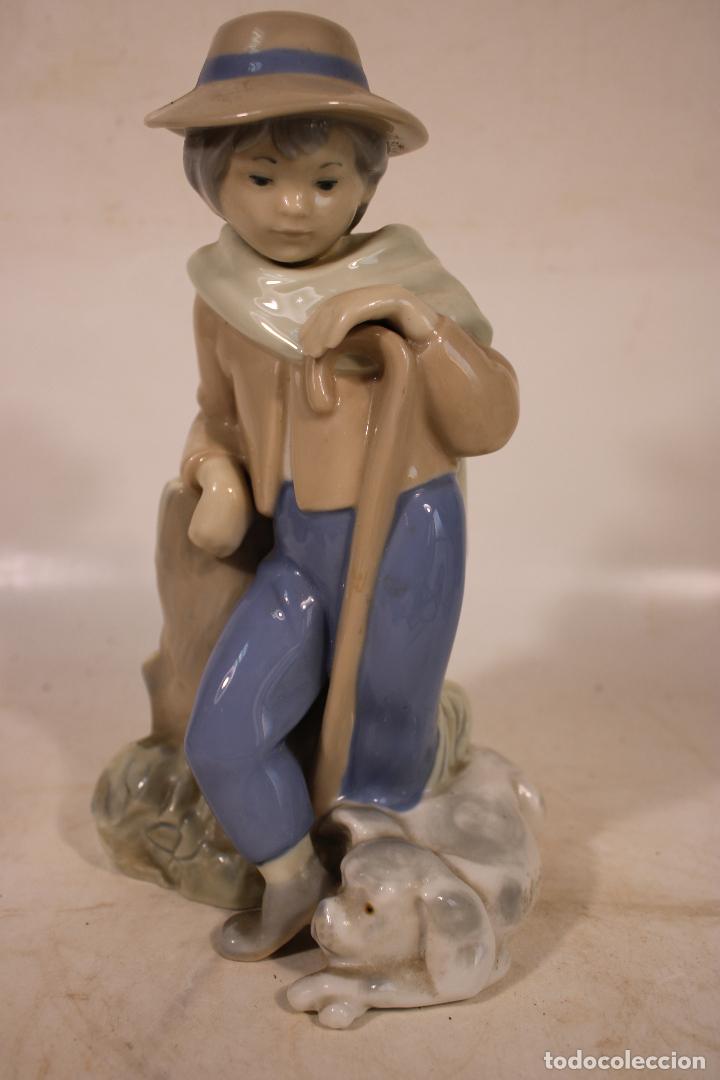 Vintage: FIGURA DE PORCELANA NI&Ntilde;O PASTOR REX VALENCIA