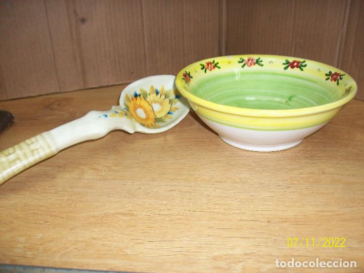 Vintage: TAZON CON CUCHARA DE CERAMICA - Foto 3