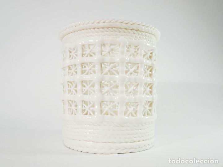 Vintage: PORTAL&Aacute;PICES BOTE PORCELANA REJILLA CHINA