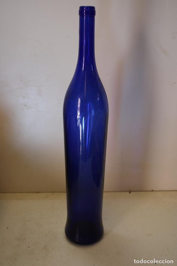 Vintage: botella cristal azul - Foto 3