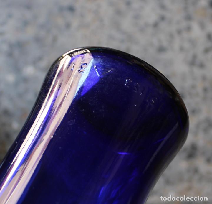 Vintage: botella cristal azul - Foto 4