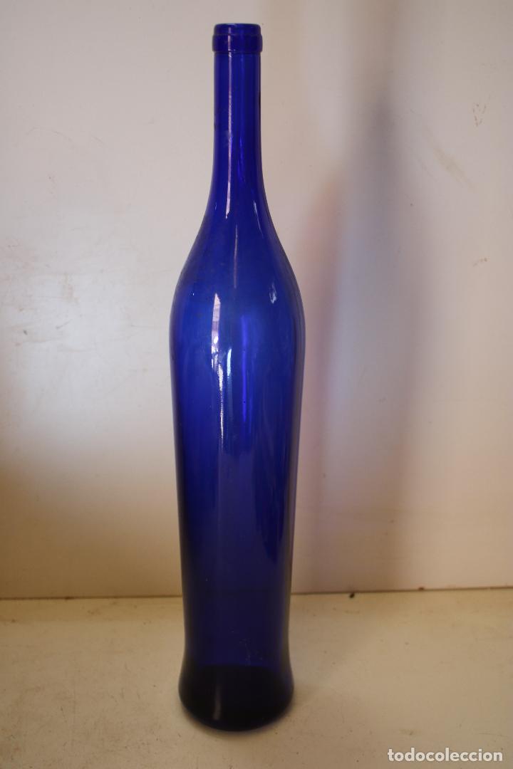 Vintage: botella cristal azul - Foto 1