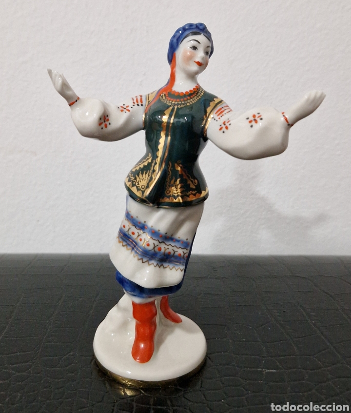 Vintage: Figura de porcelana &rdquo;Danza ucraniana&rdquo; Korosten USSR