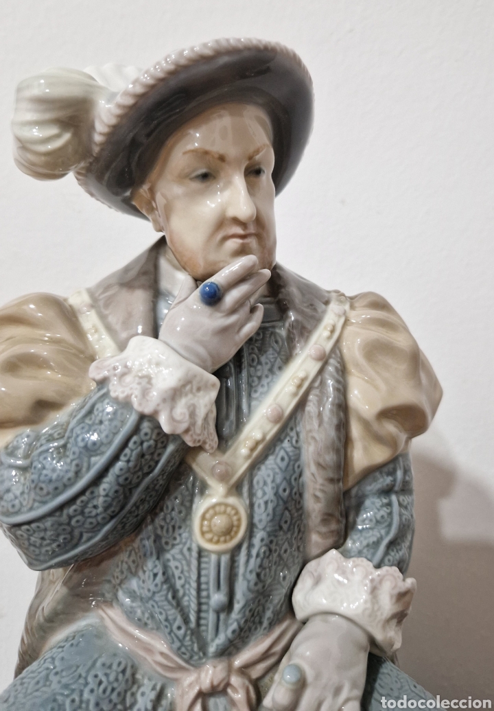 Vintage: Lladr&oacute; ,Porcelana .Estatuilla-Gran Rey Enrique VIII