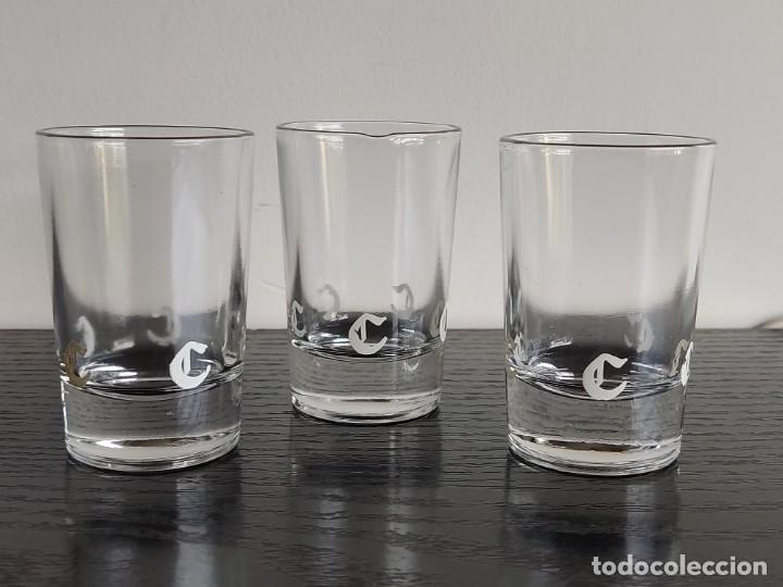 Vintage: 3 VASOS DE CRISTAL - VINTAGE A&Ntilde;OS 70 - CHUPITO