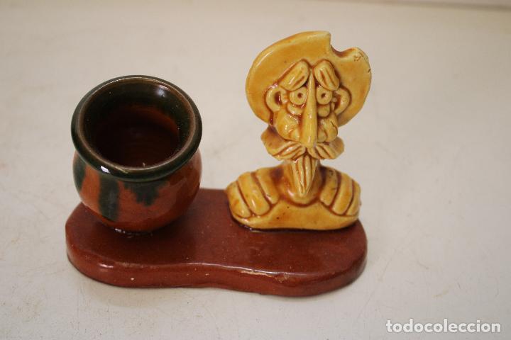 Vintage: quijote palillero ceramica