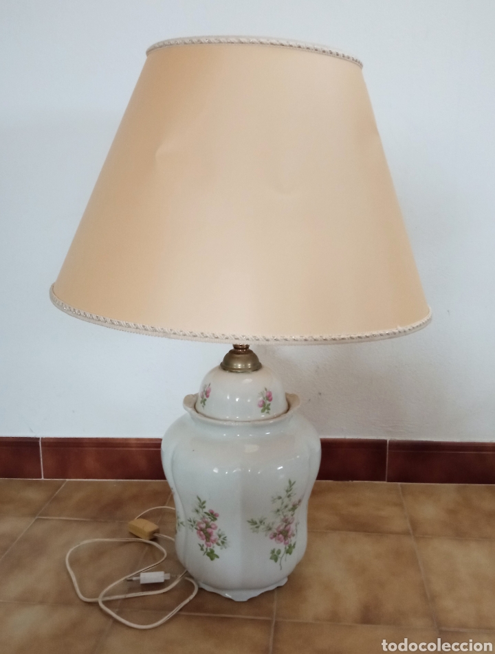 Vintage: L&aacute;mpara porcelana