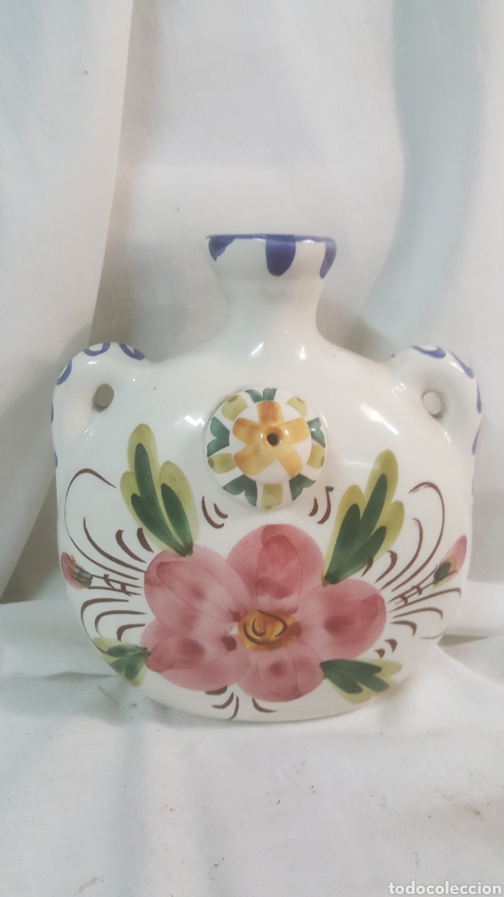 Vintage: BONITO C&Aacute;NTARO DECORATIVO DE CER&Aacute;MICA PINTADO A MANO