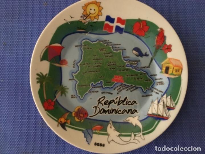 Vintage: PLATO PORCELANA MAPA REPUBLICA DOMINICANA