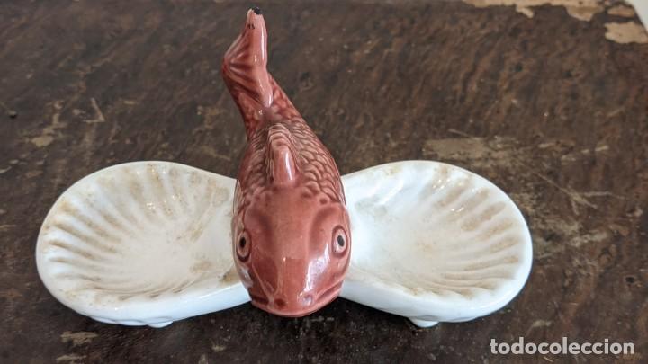 Vintage: BANDEJA PORCELANA CONCHAS PEZ