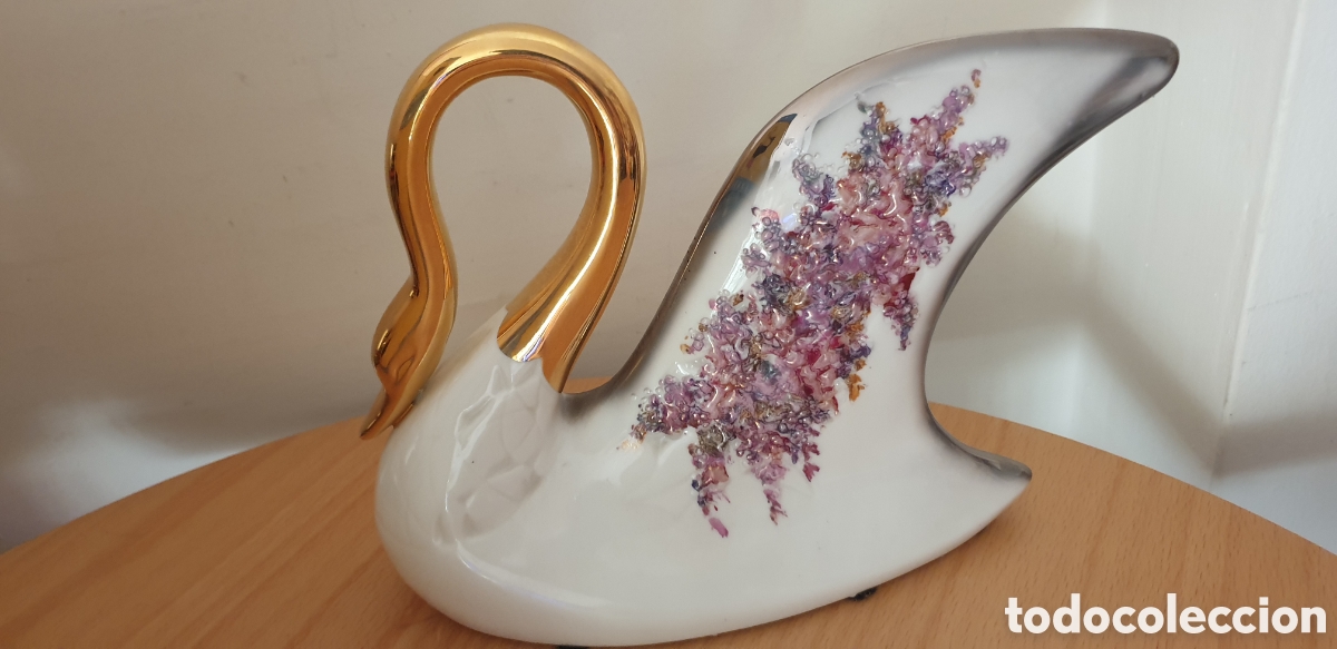 Vintage: Figura Cisne vintage precioso con incrustaciones