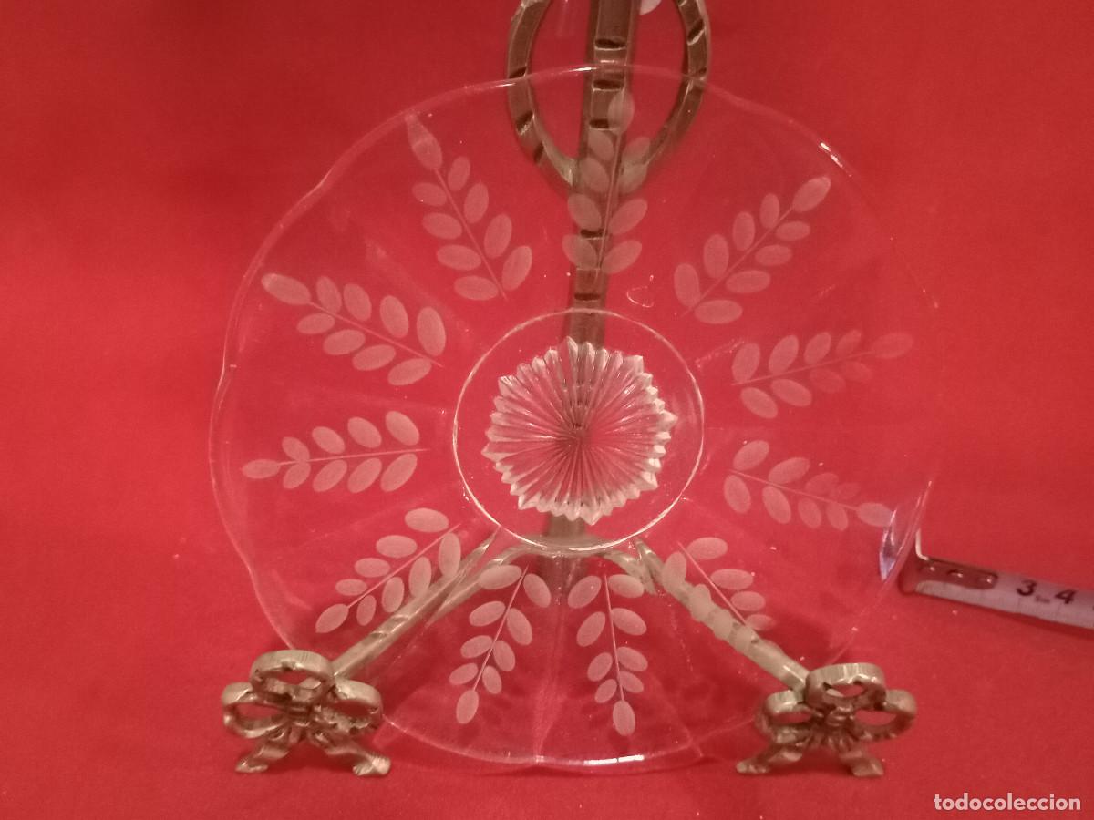 Vintage: plato de cristal labrado - Foto 1