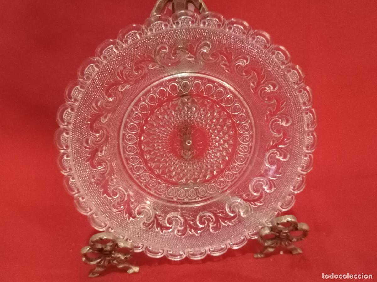 Vintage: plato de cristal labrado - Foto 1