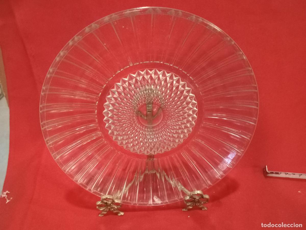 Vintage: plato de cristal labrado - Foto 1