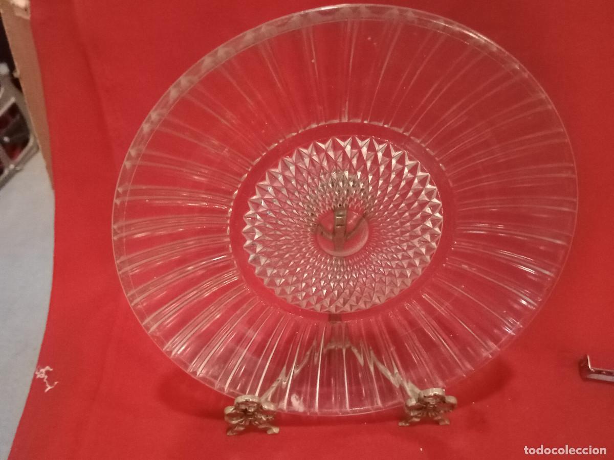 Vintage: plato de cristal labrado - Foto 1