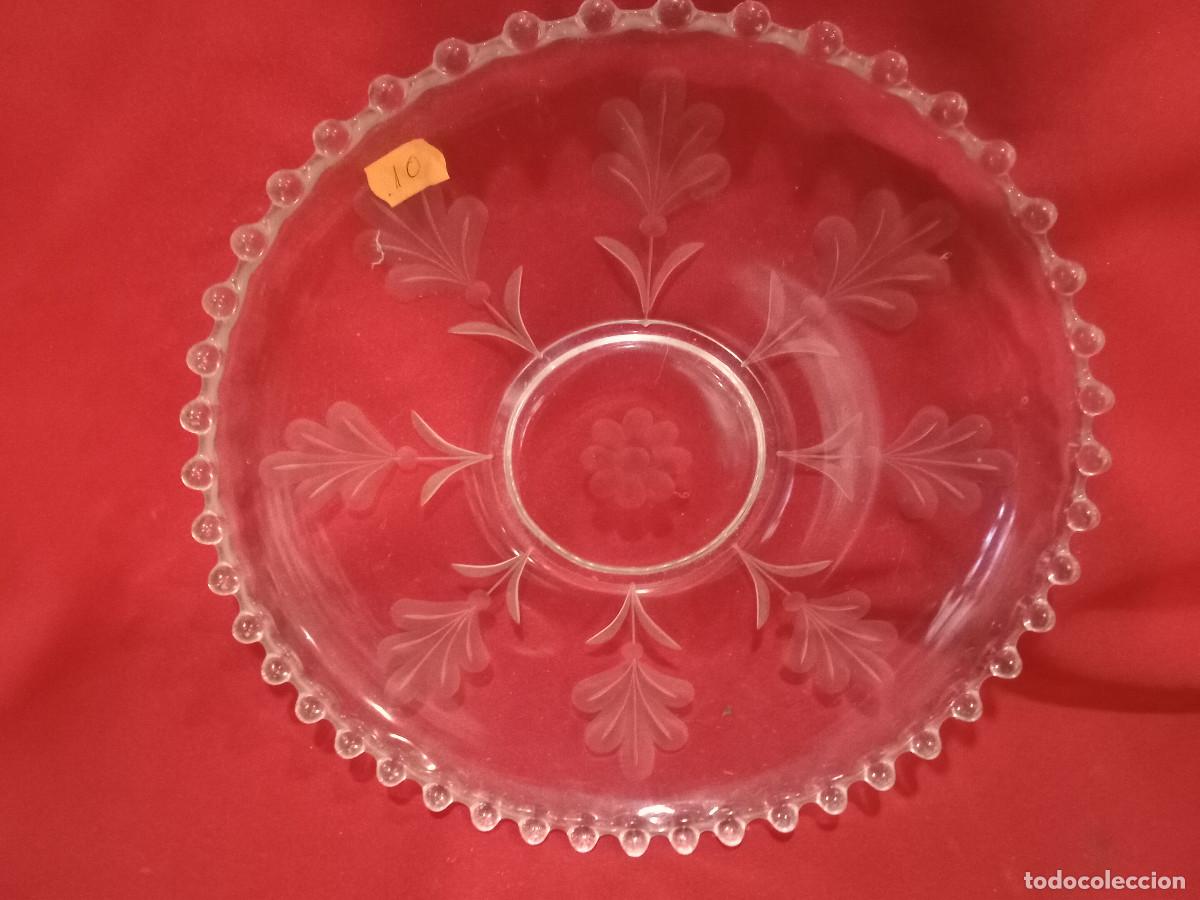 Vintage: plato de cristal labrado - Foto 1