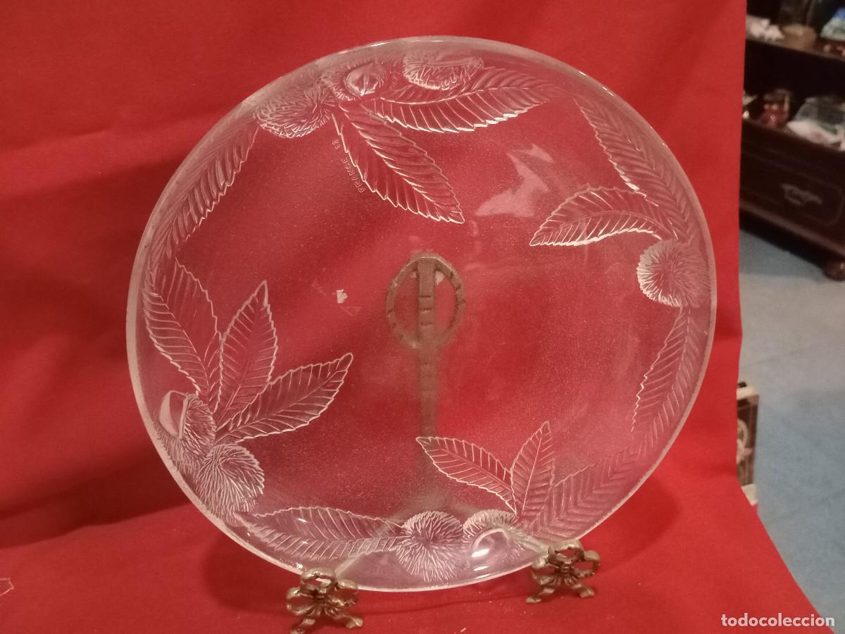 Vintage: plato de cristal labrado - Foto 1