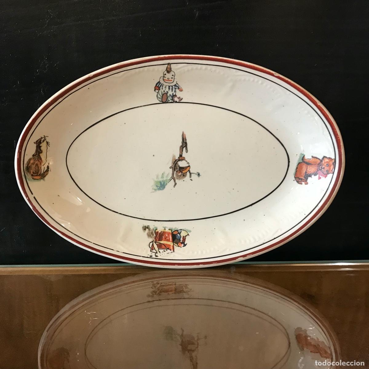 Vintage: Bandeja infantil de porcelana