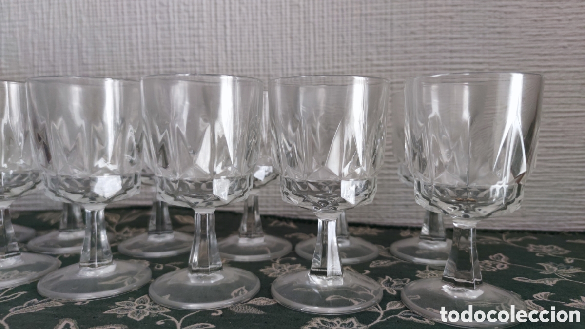 Vintage: 12 Copas de cristal 12 cm - Foto 2