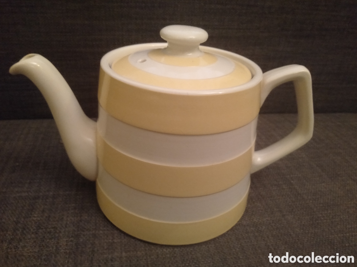 Vintage: TETERA CORNISHWARE A RAYAS - Foto 7