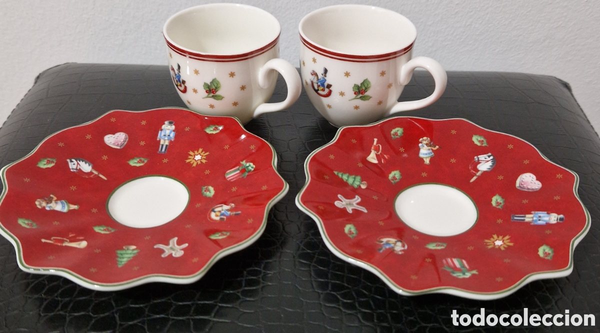 Vintage: 2 parejas Taza espresso y platillo Villeroy & Bosh ,Alemania