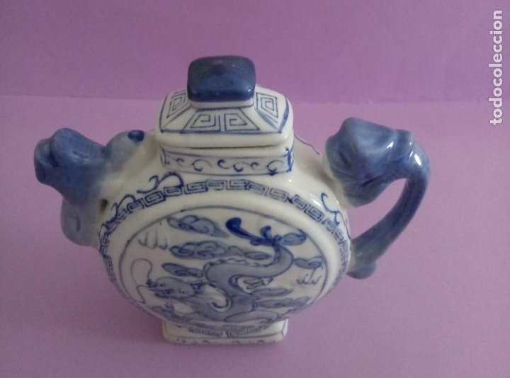 antigua tetera en porcelana china de diseño tra - Compra venta en  todocoleccion