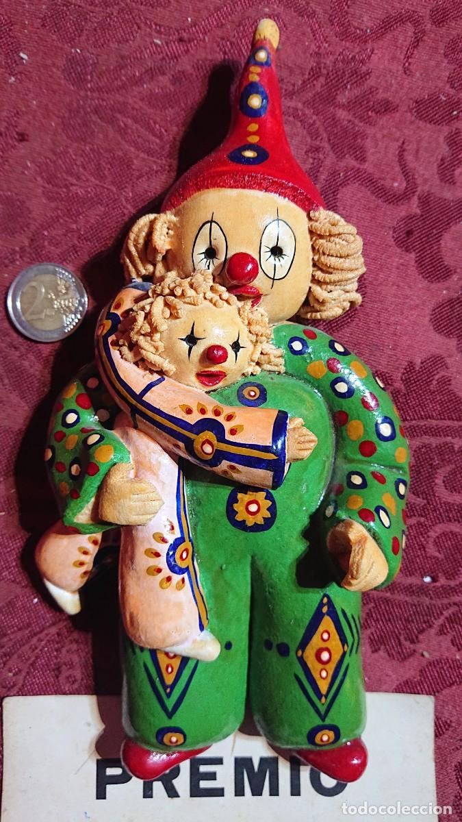 Vintage: PRECIOSA FIGURA DE PAYASO DE CIRCO - PASTA CERAMICA - BONITOS COLORES -