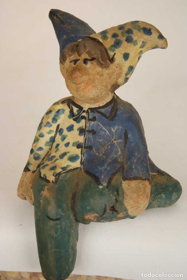 Vintage: figuratie-ceramic mu&ntilde;eco sentado