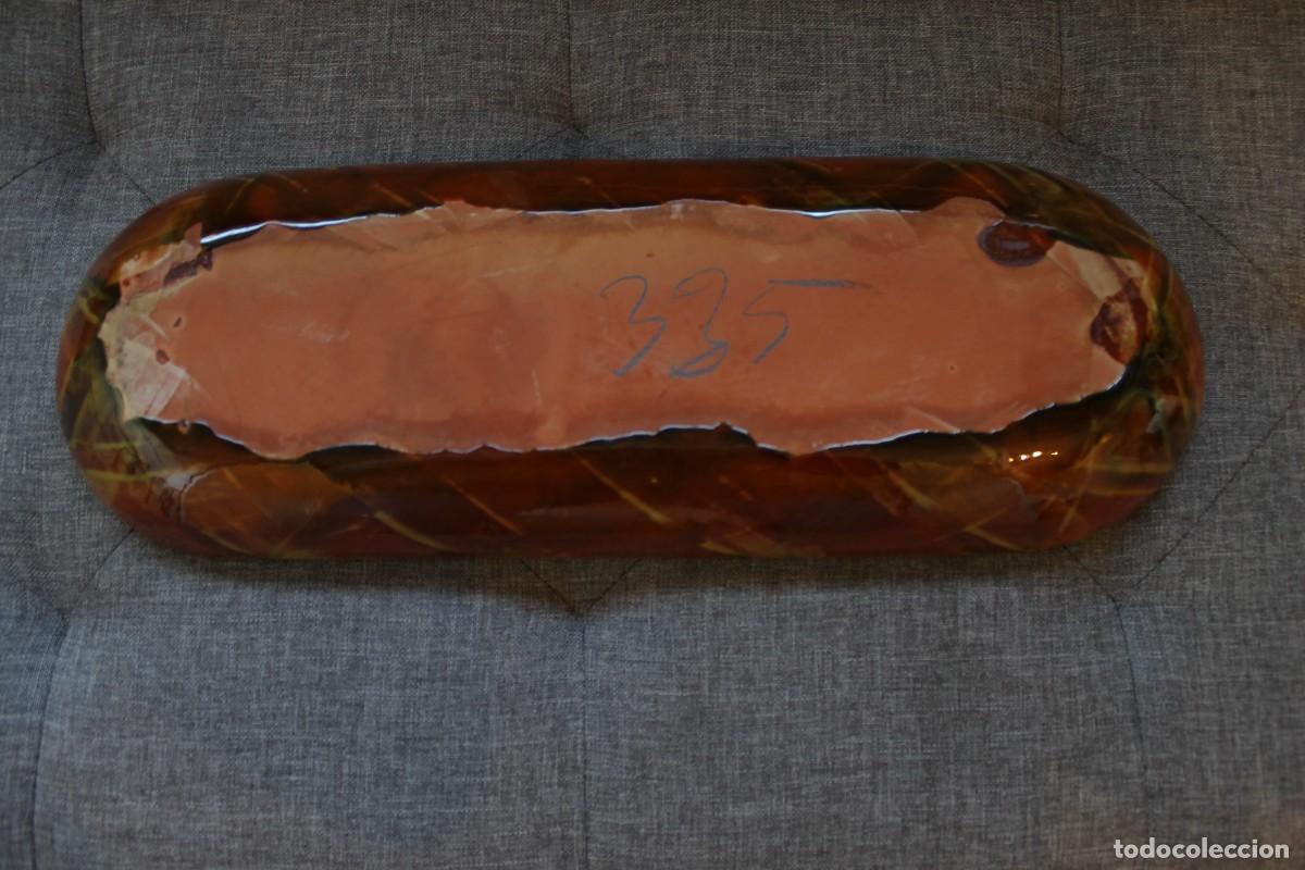 Vintage: BANDEJA RECTANGULAR BARRO ESMALTADO 42,5X14,5X4 CM - Foto 2