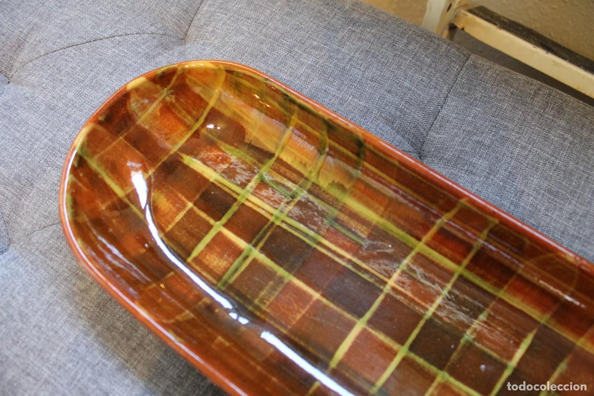 Vintage: BANDEJA RECTANGULAR BARRO ESMALTADO 42,5X14,5X4 CM - Foto 3