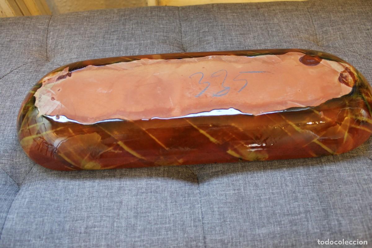 Vintage: BANDEJA RECTANGULAR BARRO ESMALTADO 42,5X14,5X4 CM - Foto 9