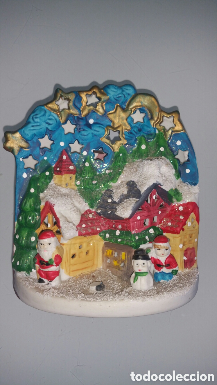 Vintage: Antiguo adorno navide&ntilde;o de la empresa juguetera, &rdquo; JUINSA &rdquo;, ( cer&aacute;mica ). A&ntilde;os 60 - 70.