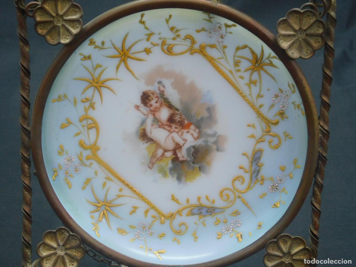 Vintage: Plato Opalina Pintada - Foto 3