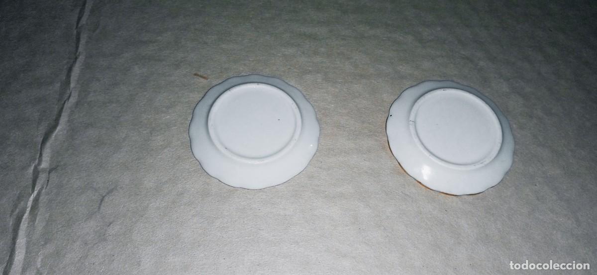 Vintage: 2 PLATITOS CON FLORES-6 CM - Foto 4