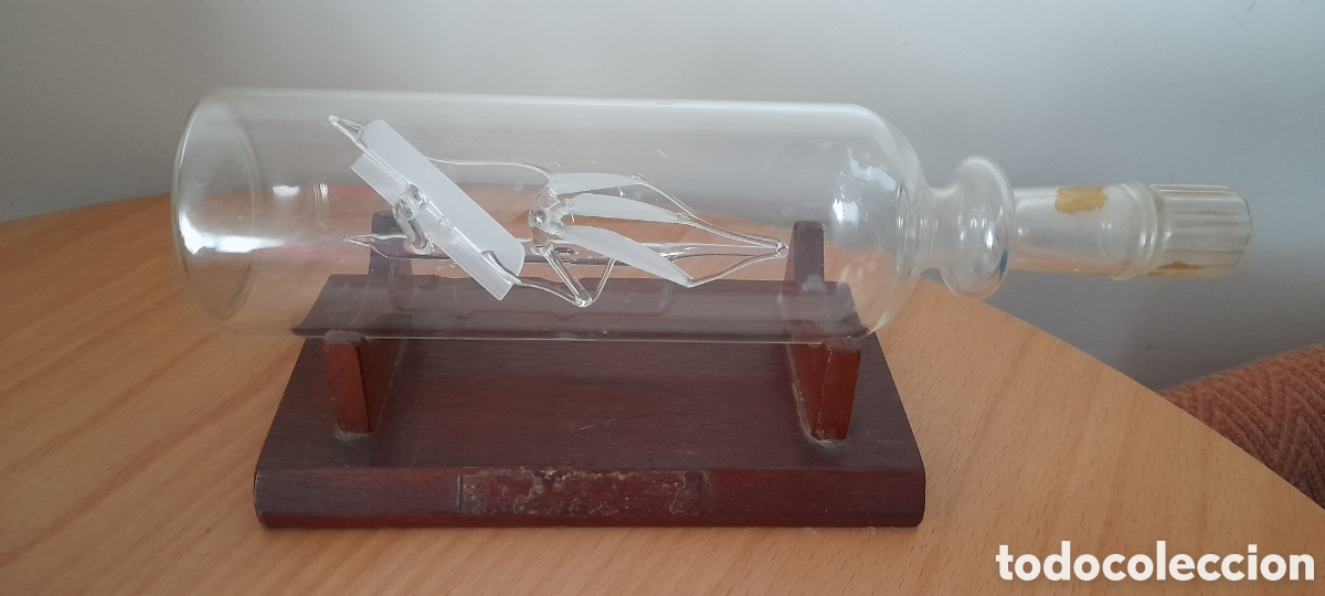 Vintage: Barco en botella de cristal - Foto 2