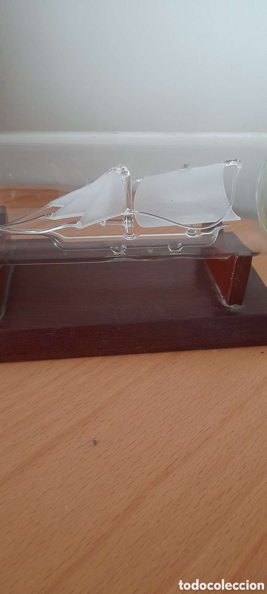 Vintage: Barco en botella de cristal - Foto 3