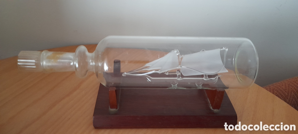 Vintage: Barco en botella de cristal - Foto 1