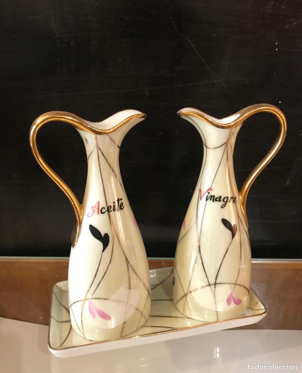 Vintage: Conjunto de aceitera y vinagrera - Foto 2