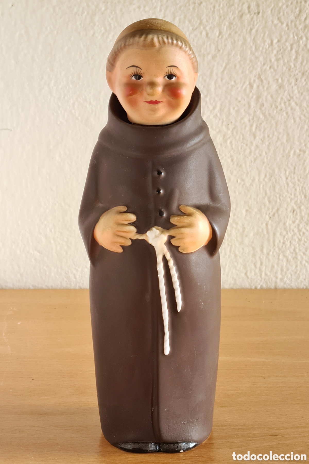 Vintage: Botella Decantador Hermano Fraile Franciscano - Cer&aacute;mica F. lli. Niccacci Deruta Italia - Decoraci&oacute;n