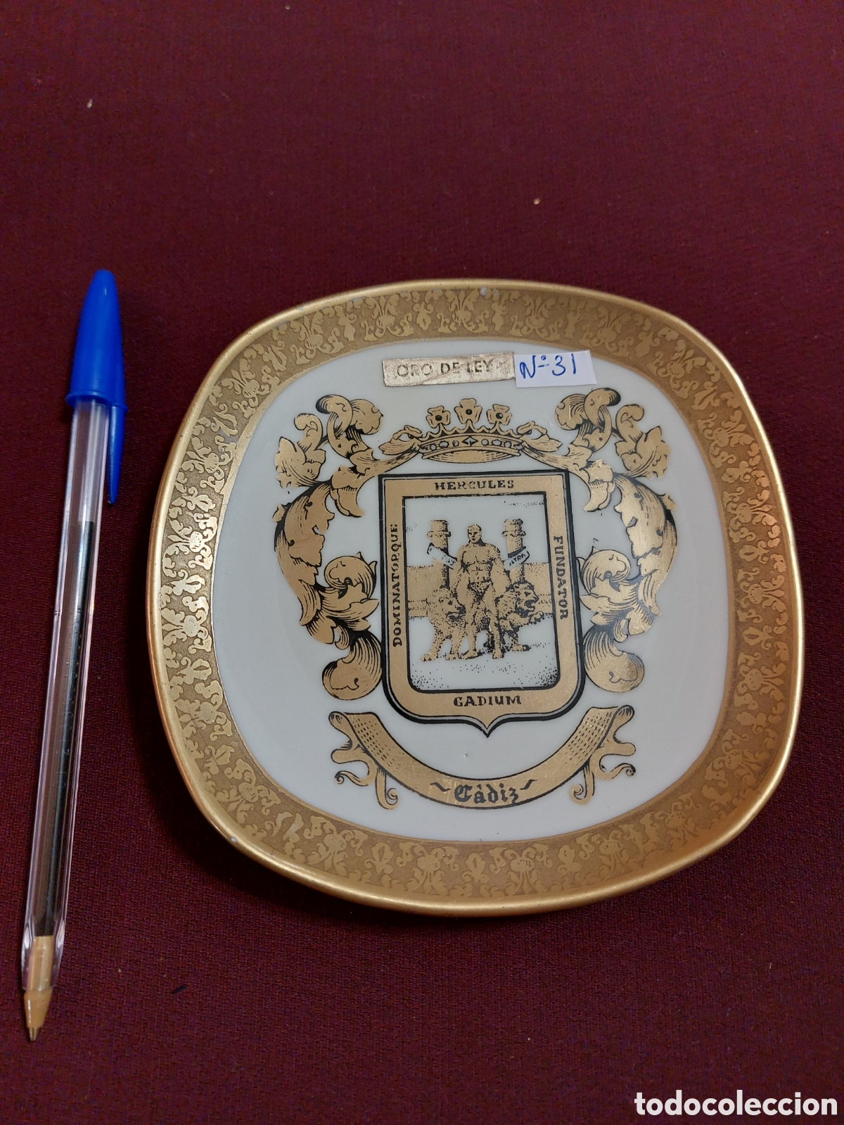 Vintage: Platillo recuerdo de Cadiz