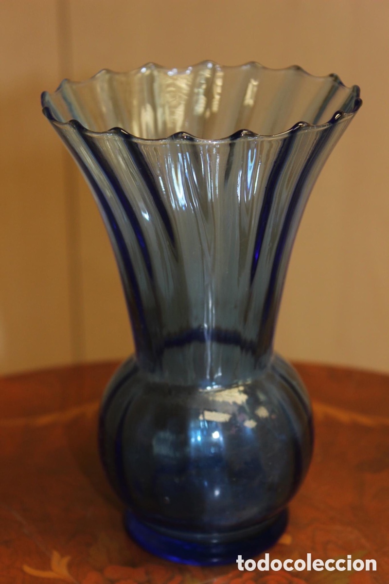Vintage: Jarr&oacute;n de vidrio azul - Foto 3