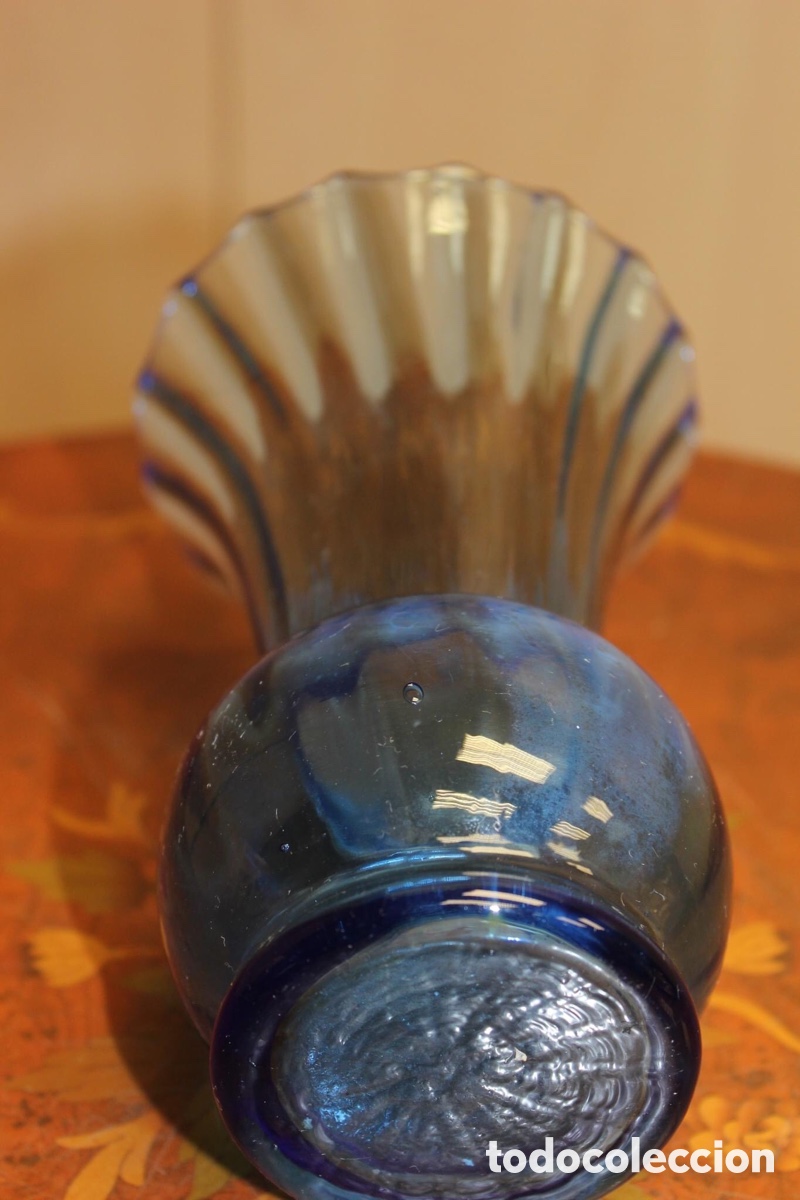 Vintage: Jarr&oacute;n de vidrio azul - Foto 6
