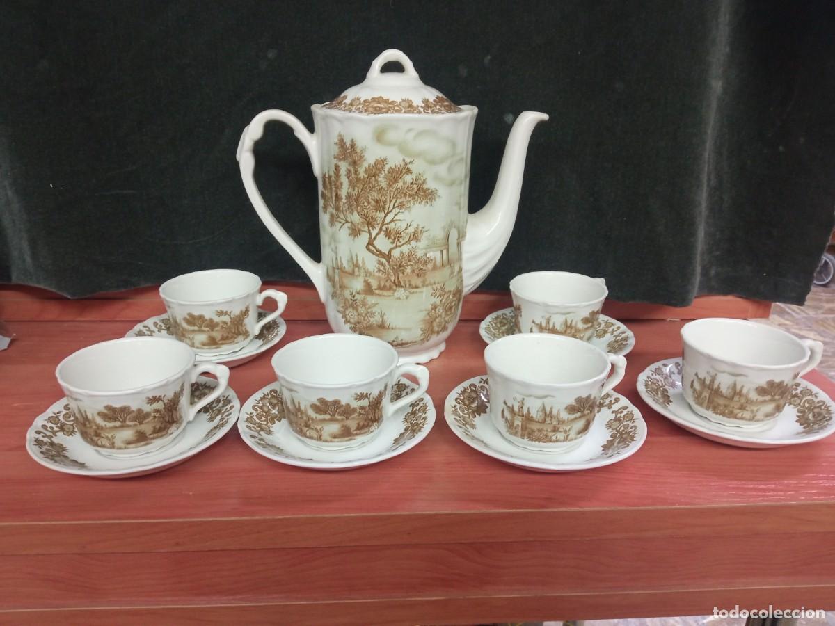 Vintage: Cafetera y 6 tazas - Foto 1