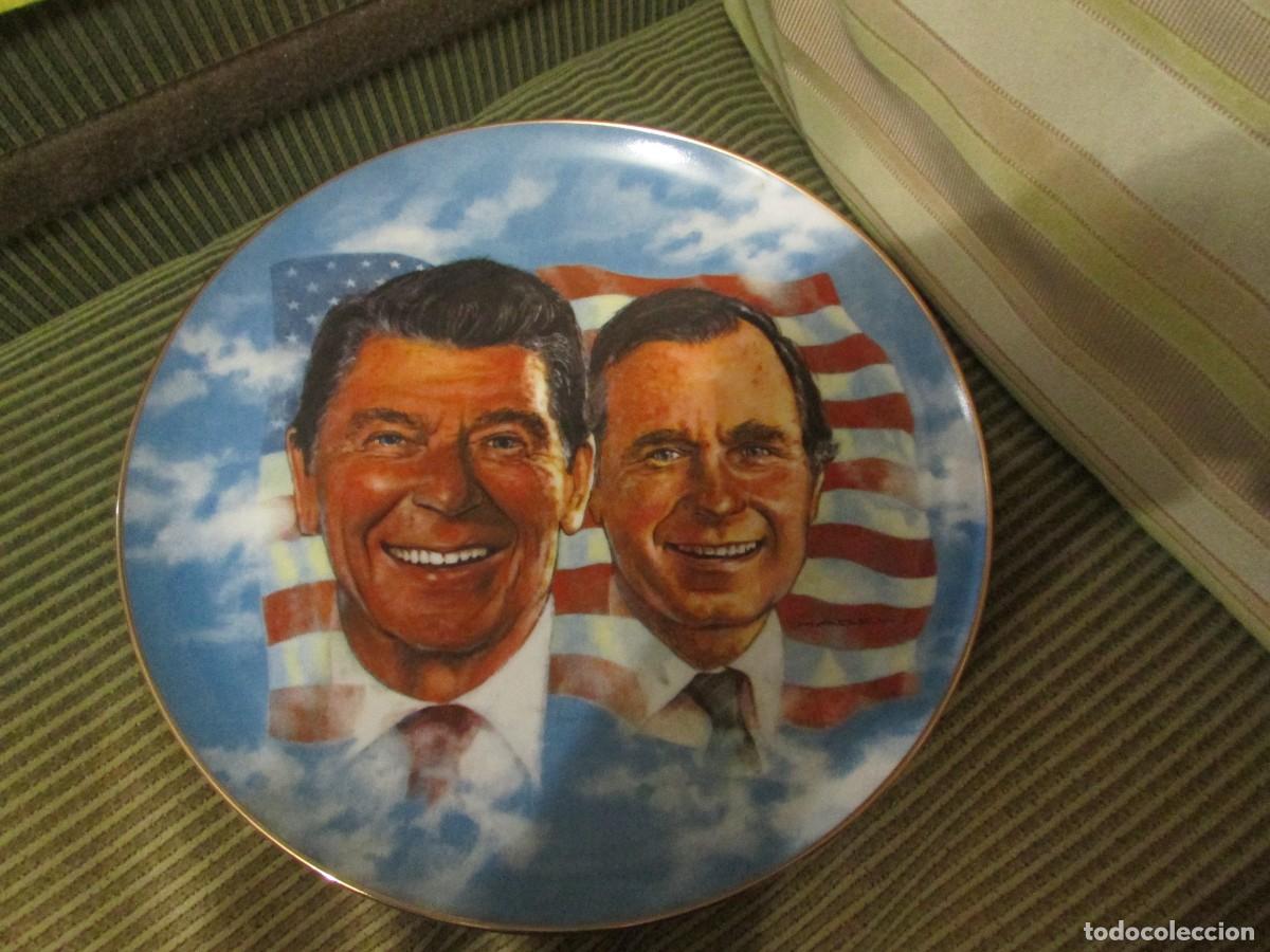 Vintage: PLATO PORCELANA EN HONOR DEL PRESIDENTE RONALD REAGAN