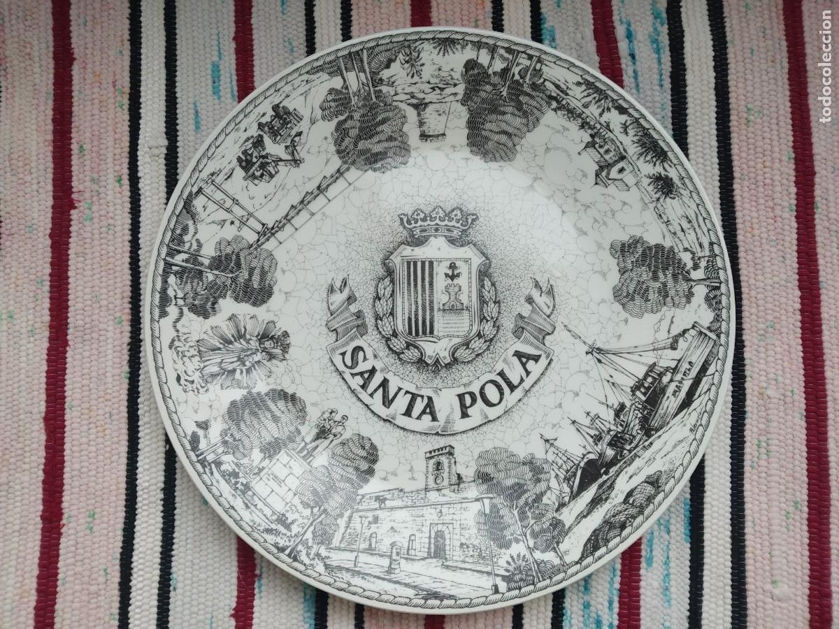 Vintage: PLATO CERAMICA DECORATIVO SANTA POLA - ALICANTE - CAJA AHORROS ALICANTE Y MURCIA - 1983