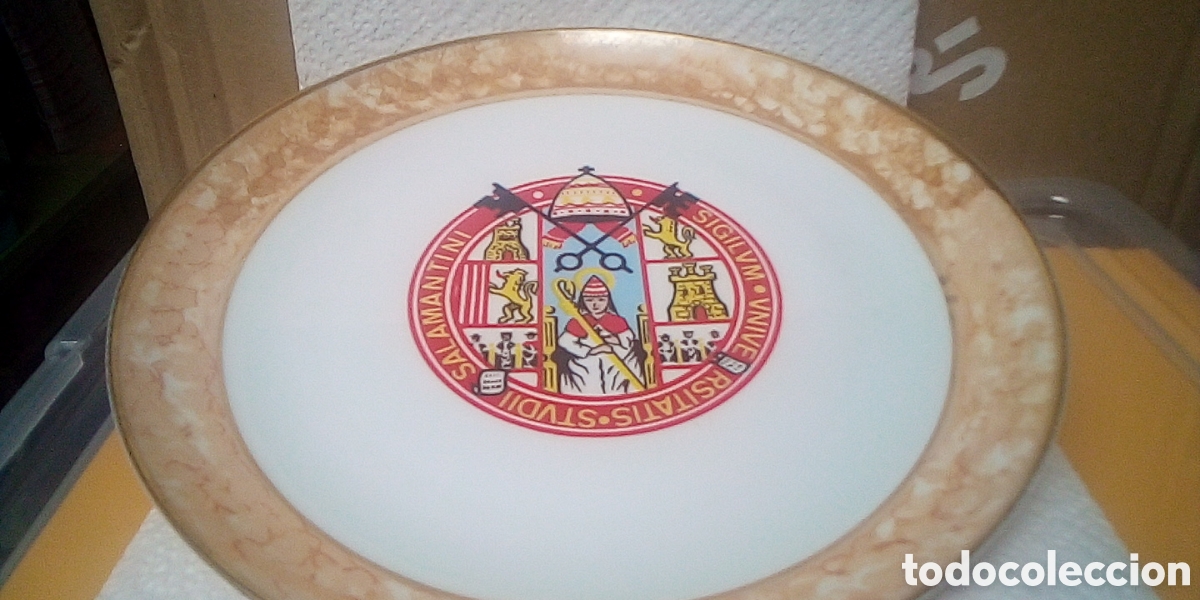 Vintage: PLATO &Uacute;NICO EN TC UNIVERSIDAD DE SALAMANCA ESCUDO SERIGRAFIADO USAL PORCELANA CER&Aacute;MICA A&Ntilde;OS 70 pins